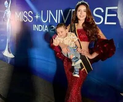 सिर पर मिसेज इंडिया 2026 का ताज, गोद में 8 महीने का बेटा, आकांक्षा चौधरी के ग्लैमरस अंदाज पर टिकी निगाह